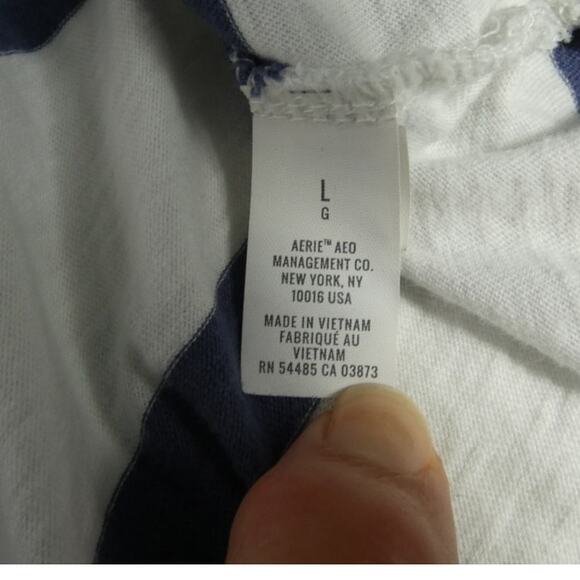 Aerie Large Women's Long Sleeved Shirt Buttons Striped Casual Festival - Picture 8 of 8